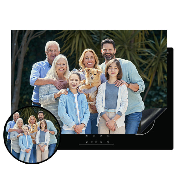 MuchoWow Inductiebeschermer - Inductie mat - Vinyl - Pauw - Dier - Blauw - 80x52 cm - Inductie beschermer MuchoWow Inductiebeschermer - Inductie mat - Vinyl - Pauw - Dier - Blauw - 80x52 cm - Inductie beschermer